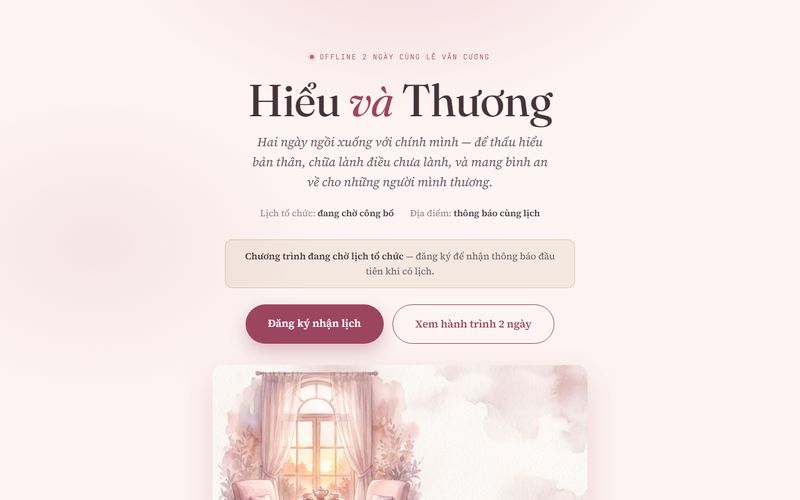 Trang chương trình Hiểu và Thương