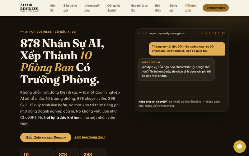 Trang Chương trình Chuyển giao Bộ Não AI, 878 AI Agent